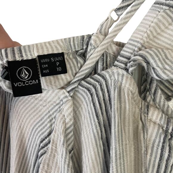 Volcom Women's Size Small Blue Winding Roads Babydoll Coastal Midi Dress - Picture 10 of 11